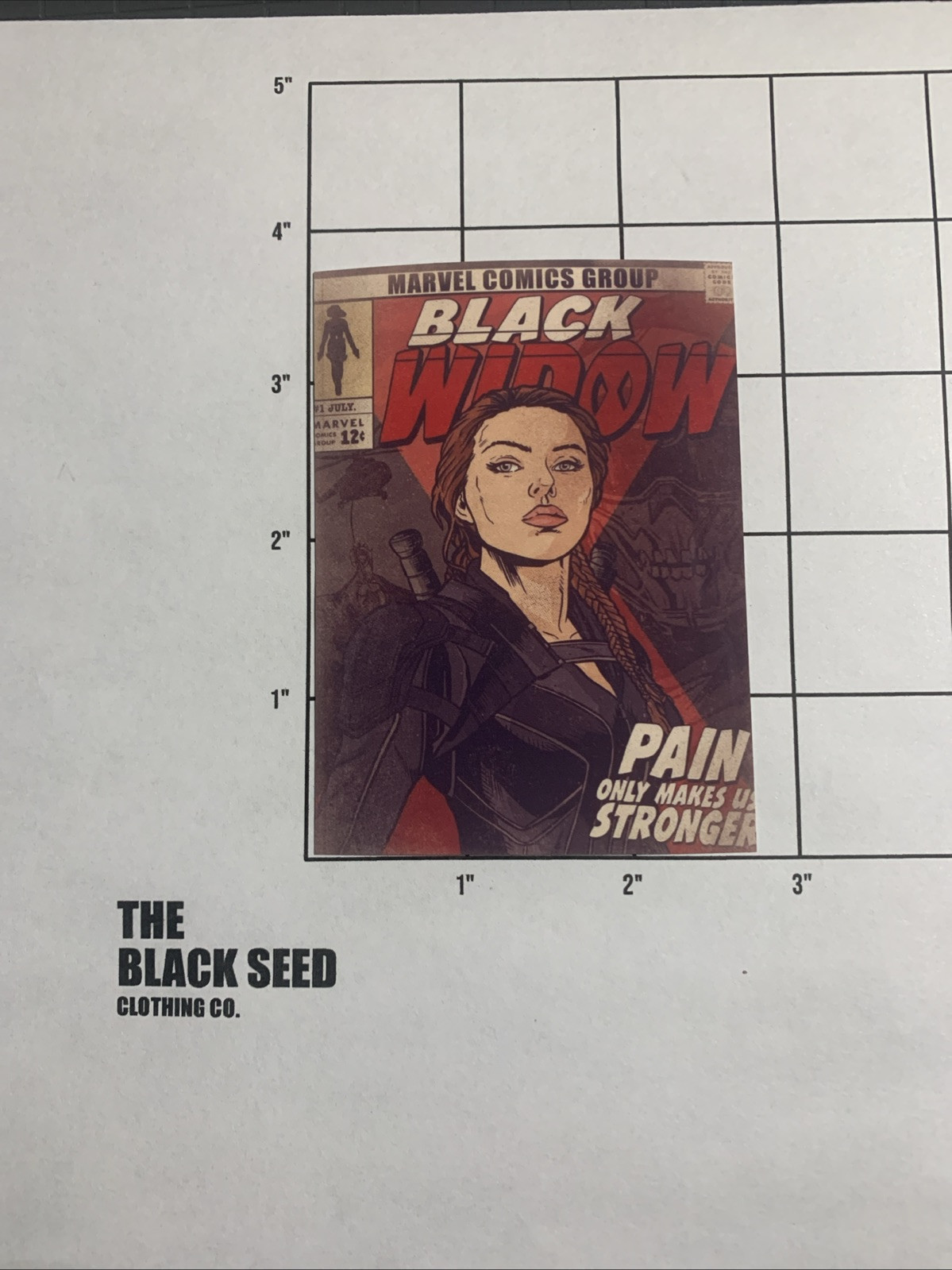 Black Widow Comic Book Sticker Vintage Style Decor Laminated