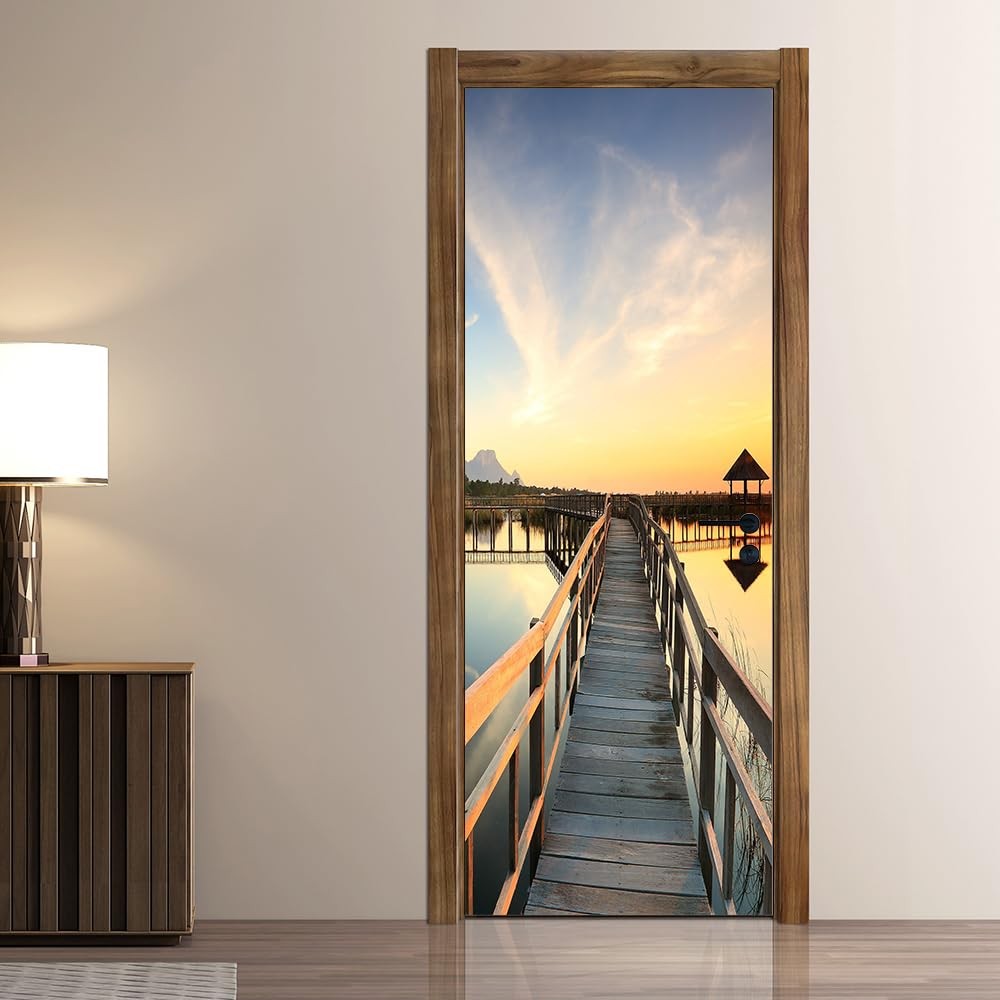 3D Wall Sticker Murals – Decorative Peel & Stick Door Covers for Home, Bedroo…