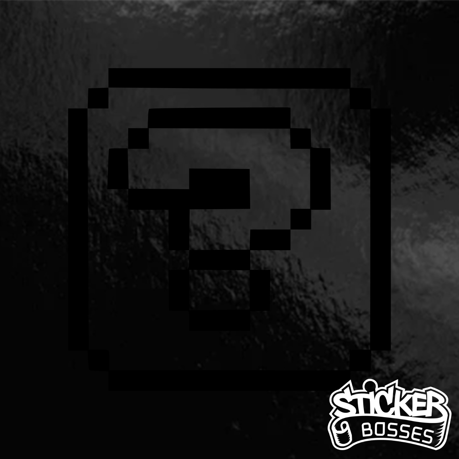 8-Bit Question Block Pixel Art Vinyl Decal Sticker Retro Gamer