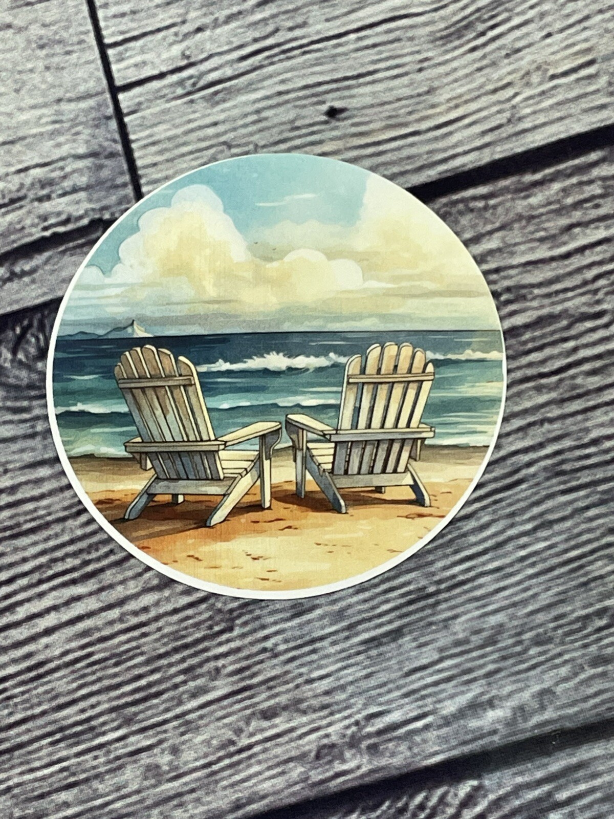 BEACH SCENE Waterproof Tumbler Sticker Water Bottle