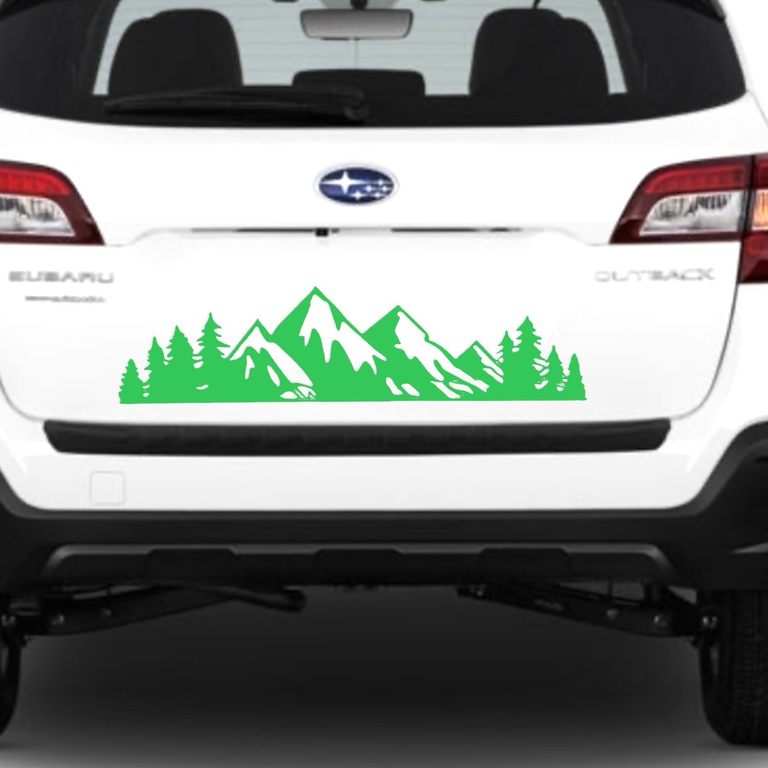 MOUNTAIN RANGE TREE LANDSCAPE SCENE Vinyl Decal for Car Jeep Truck