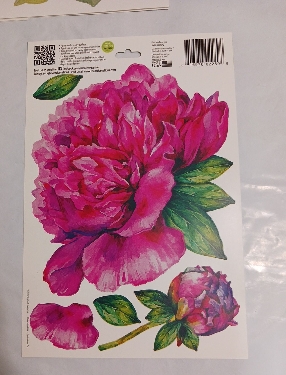 Large flower wall decal lot of 6 packs decals stickers floral decoration. peel +