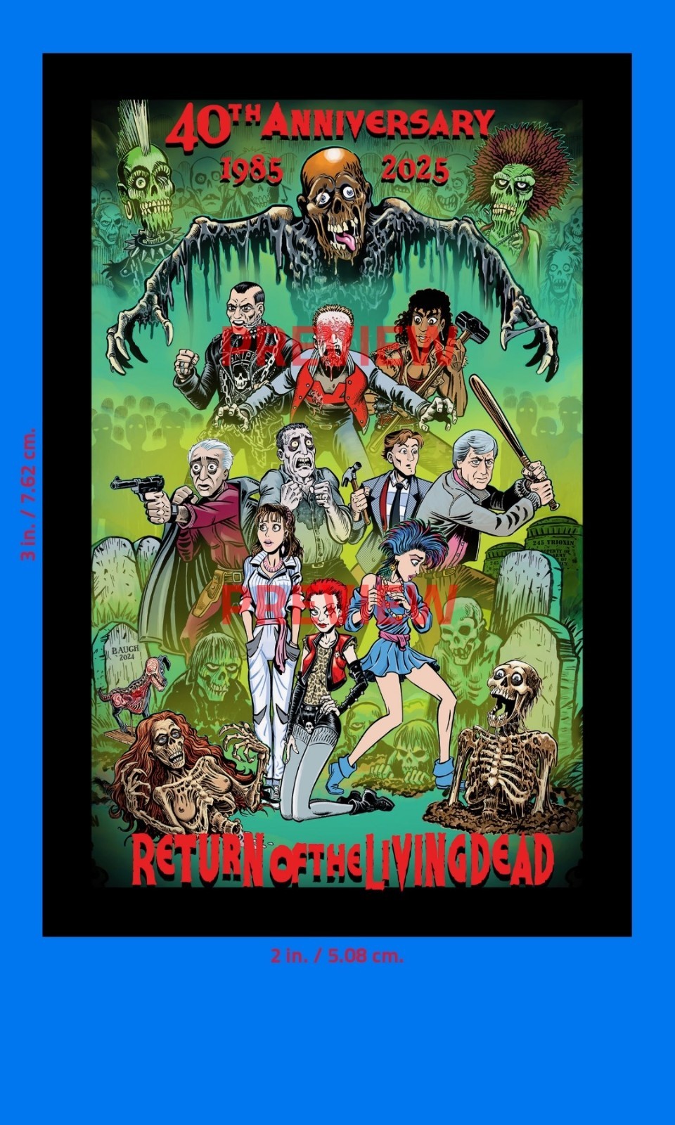 Return of the Living Dead Sticker (HORROR MOVIE) 2×3 in. Adhesive Photo Print