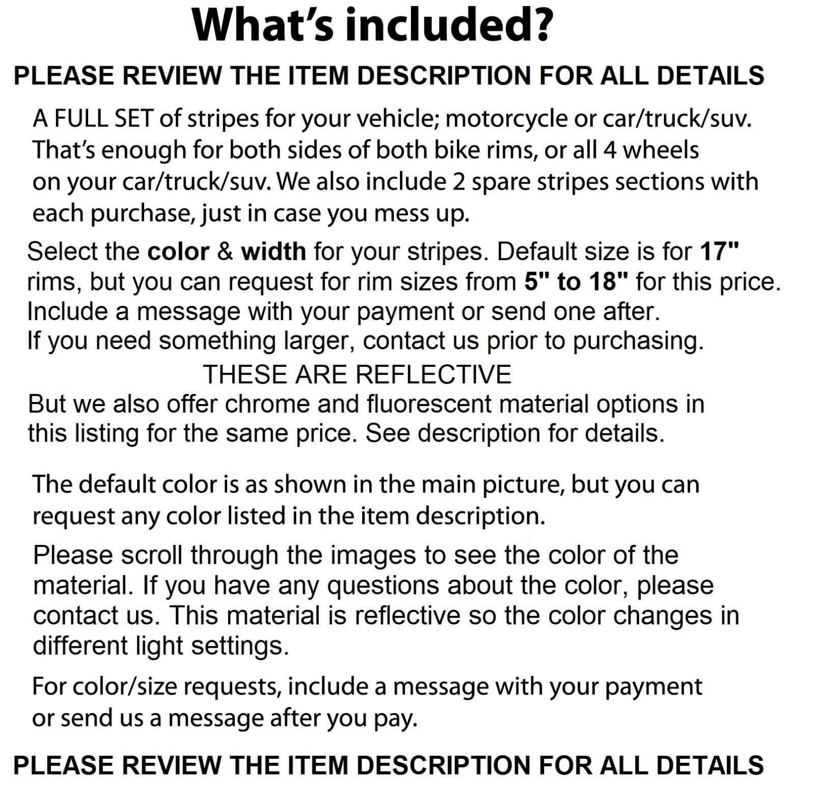 3M HI REFLECTIVE RIM STRIPES WHEEL DECALS TAPE STICKER YAMAHA YZF R3 R6 R1 600R