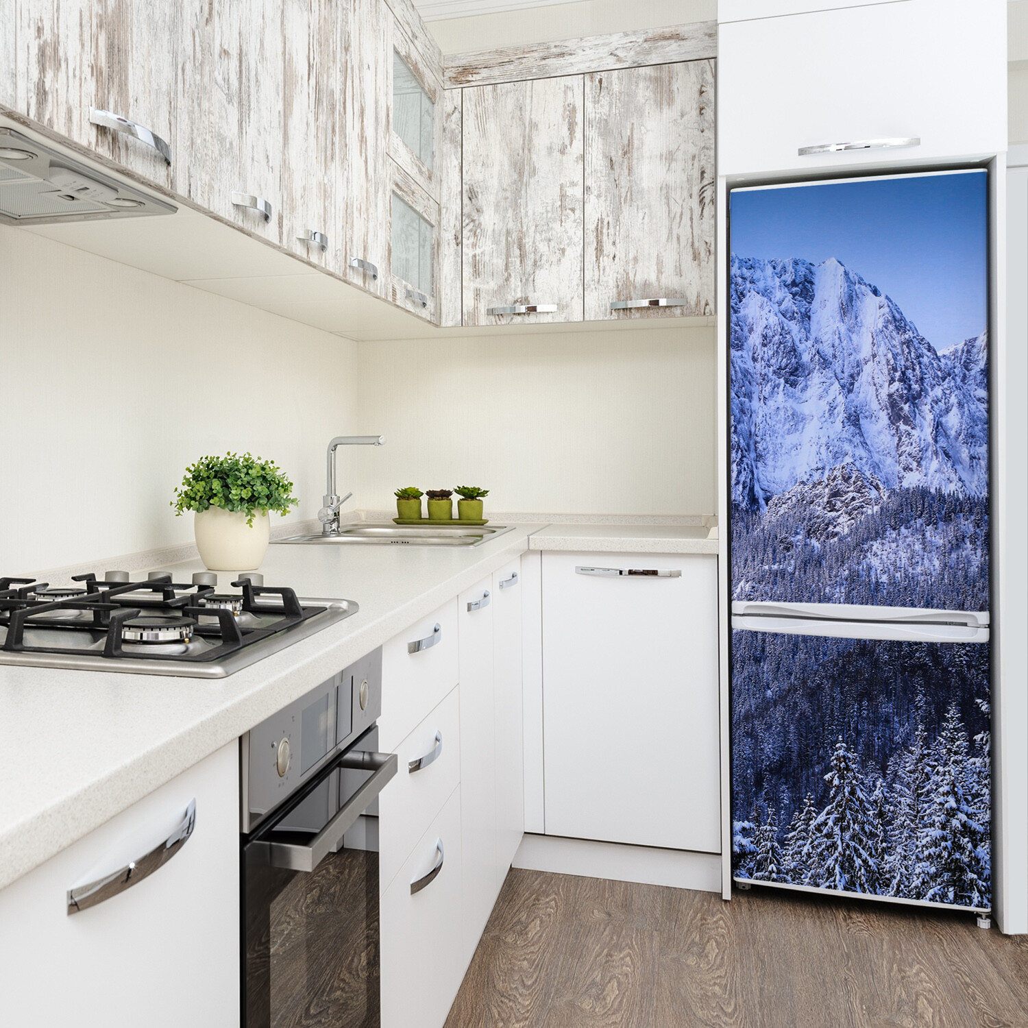Home Refrigerator Wall Self Adhesive Removable Sticker Landscapes Giewont Tatry