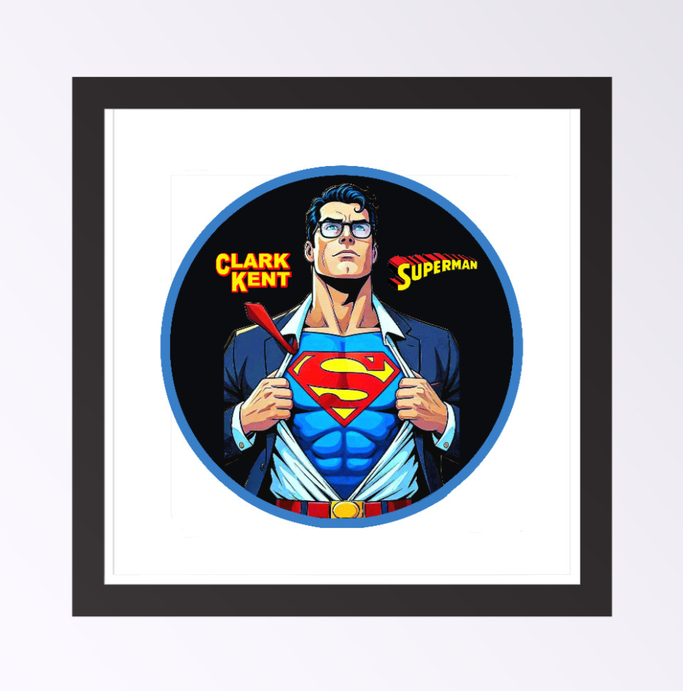 Superman (Clark Kent ) – 4" Handmade Vinyl Decal Vehicle Cooler Laptop Decor 26