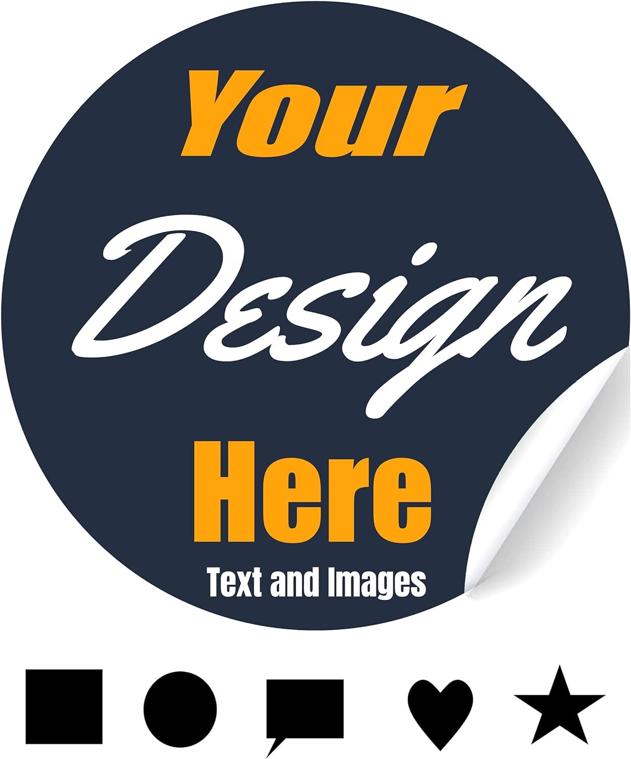 50 stickers logo print stickers waterproof labels custom stickers