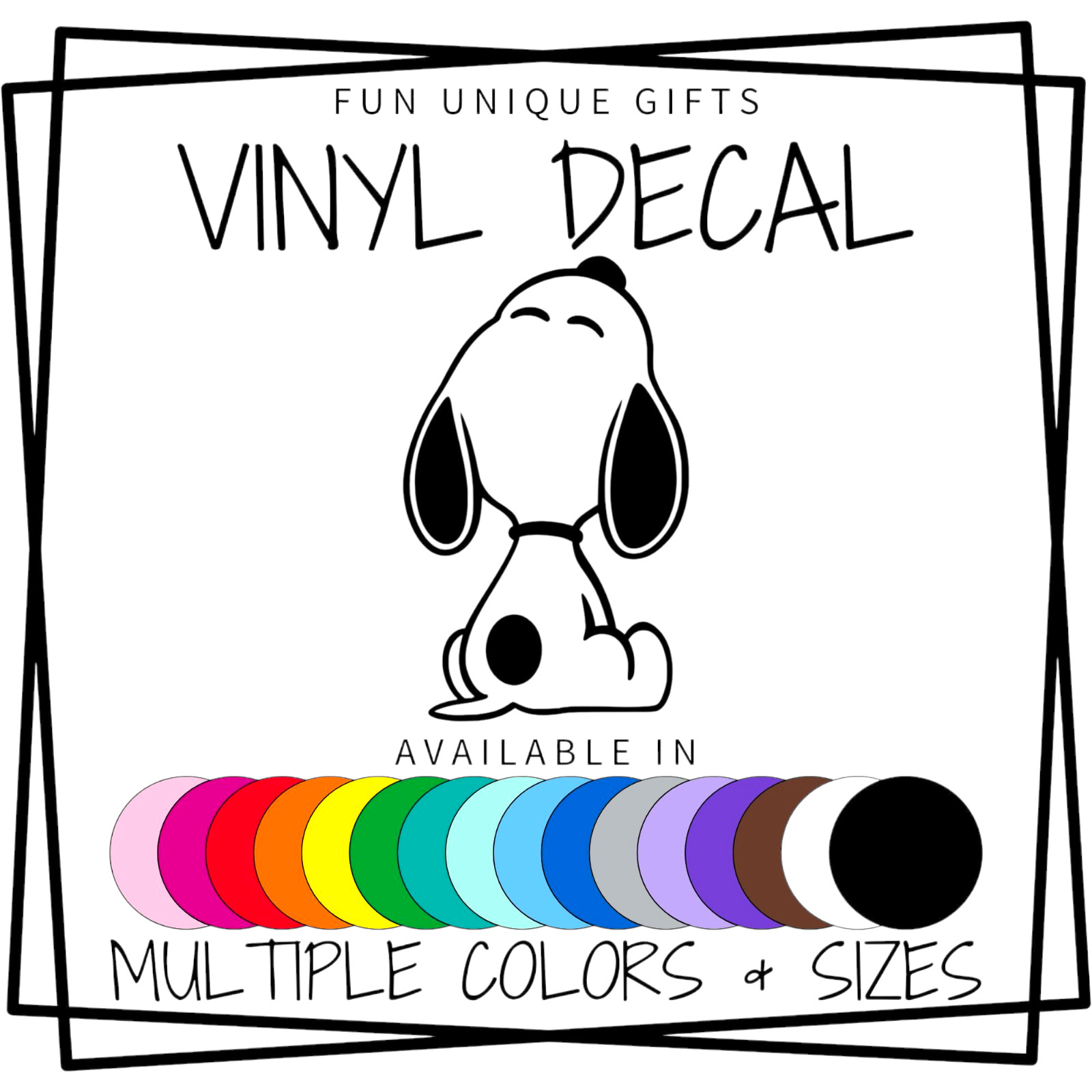 SNOOPY Vinyl Decal Sticker -Multiple Colors & Sizes- SHIPS FREE!