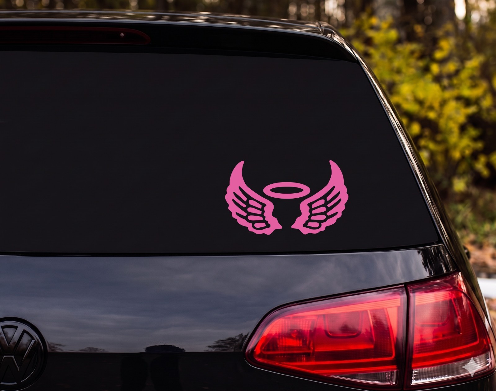 Angel Wings Halo Die Cut Vinyl Decal Custom Car Laptop | Memorial Gift