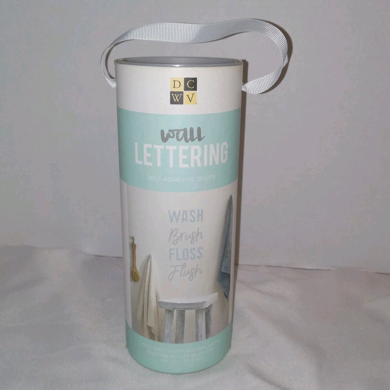 DCWV Home removable wall vinyl Wash Brush Floss Flush Wall Lettering Quote