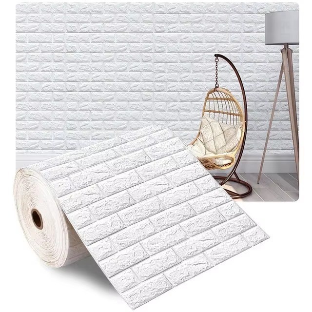 3D Foam Brick Wallpaper Self Adhesive Waterproof Wall Sticker