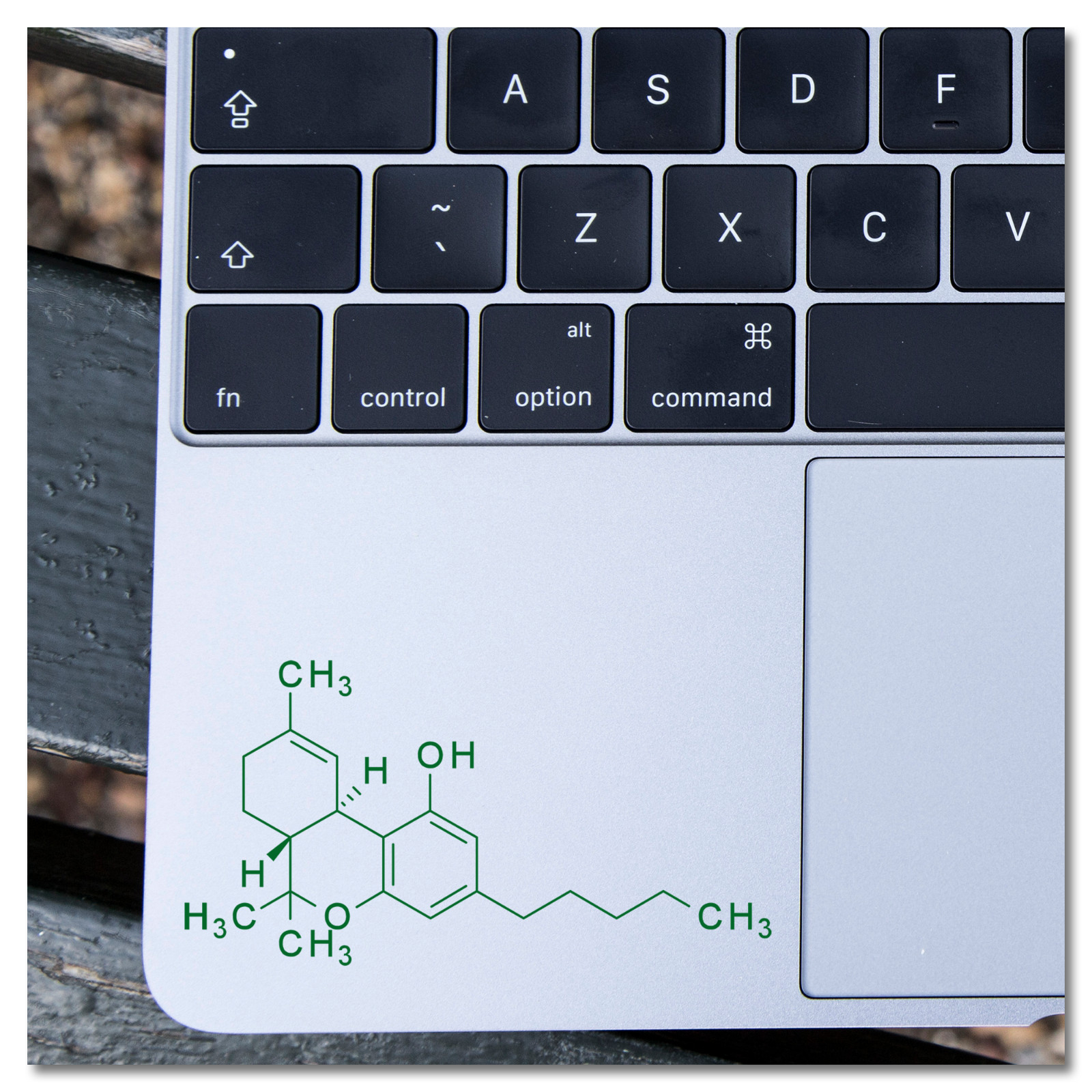 6" THC Molecule Vinyl Decal Sticker
