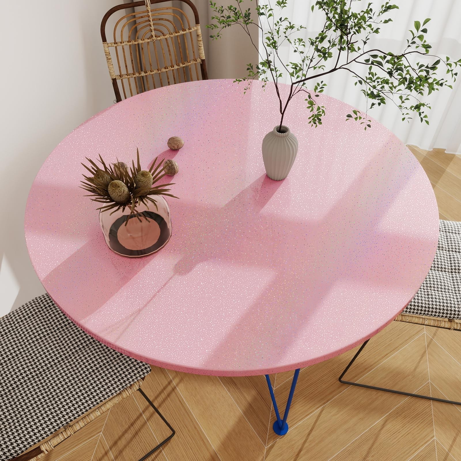 Pink Contact Paper with Holographic Glitter – 15.7”x78” Peel and Sti