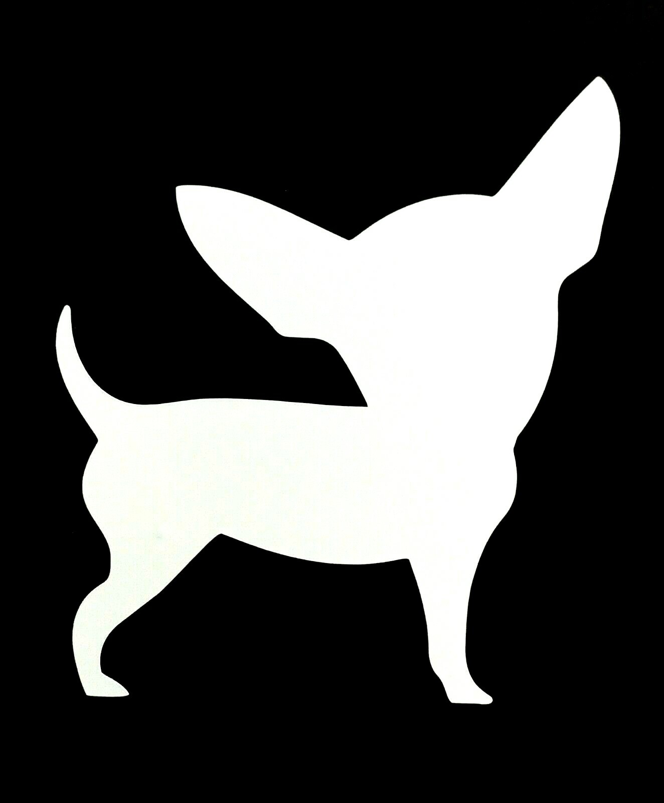 PERSONALIZED DOG'S NAME-CHIHUAHUA SILHOUETTE/ VINYL DECAL STICKER 5 1/2 Inch