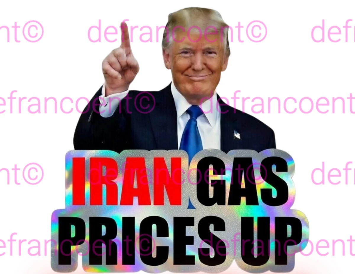 Gas Stickers Trump I Did That Gas Pump Iran Gas Prices Up! 100 pk Bibi Holo