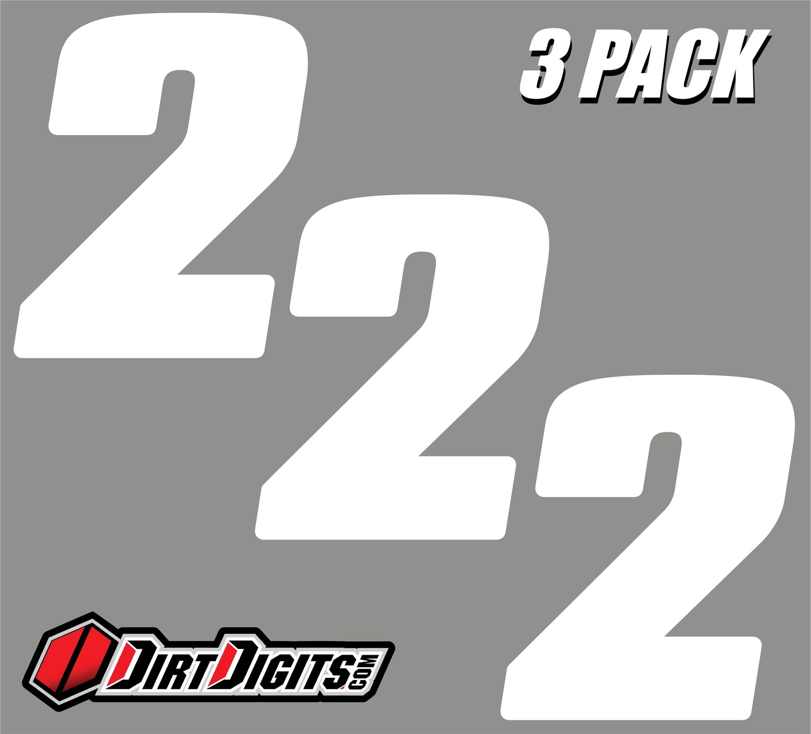 Motorsport Number Decal 5.5 Inch High Gloss Vinyl for Motocross Enduro Racing