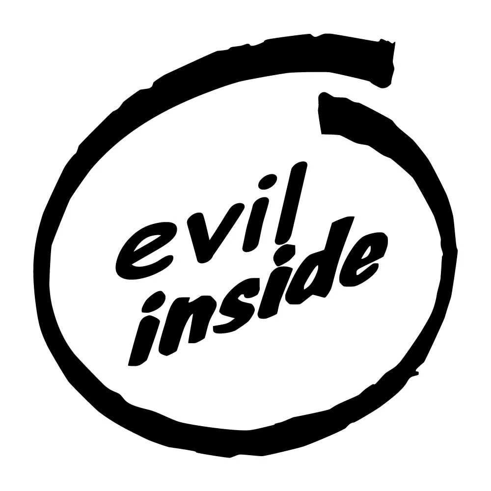 Evil Inside Decal Sticker Black Die Cut Vinyl