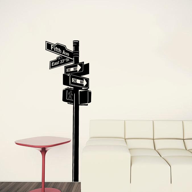 New York Wall Decals NY Sign City Travel Lettering Vinyl Sticker Bedroom ZX93