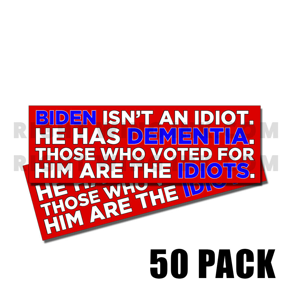 Biden Has Dementia Voters Idiots Stickers Biden 10 Pack of Decals 3 INCH – MINI