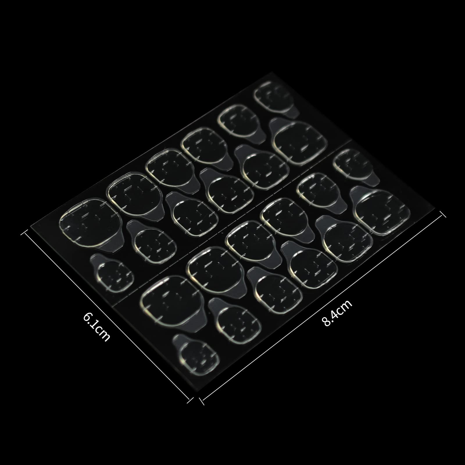 10 Sheets (240pcs) Nail Glue Stickers Double Side for Press on 10