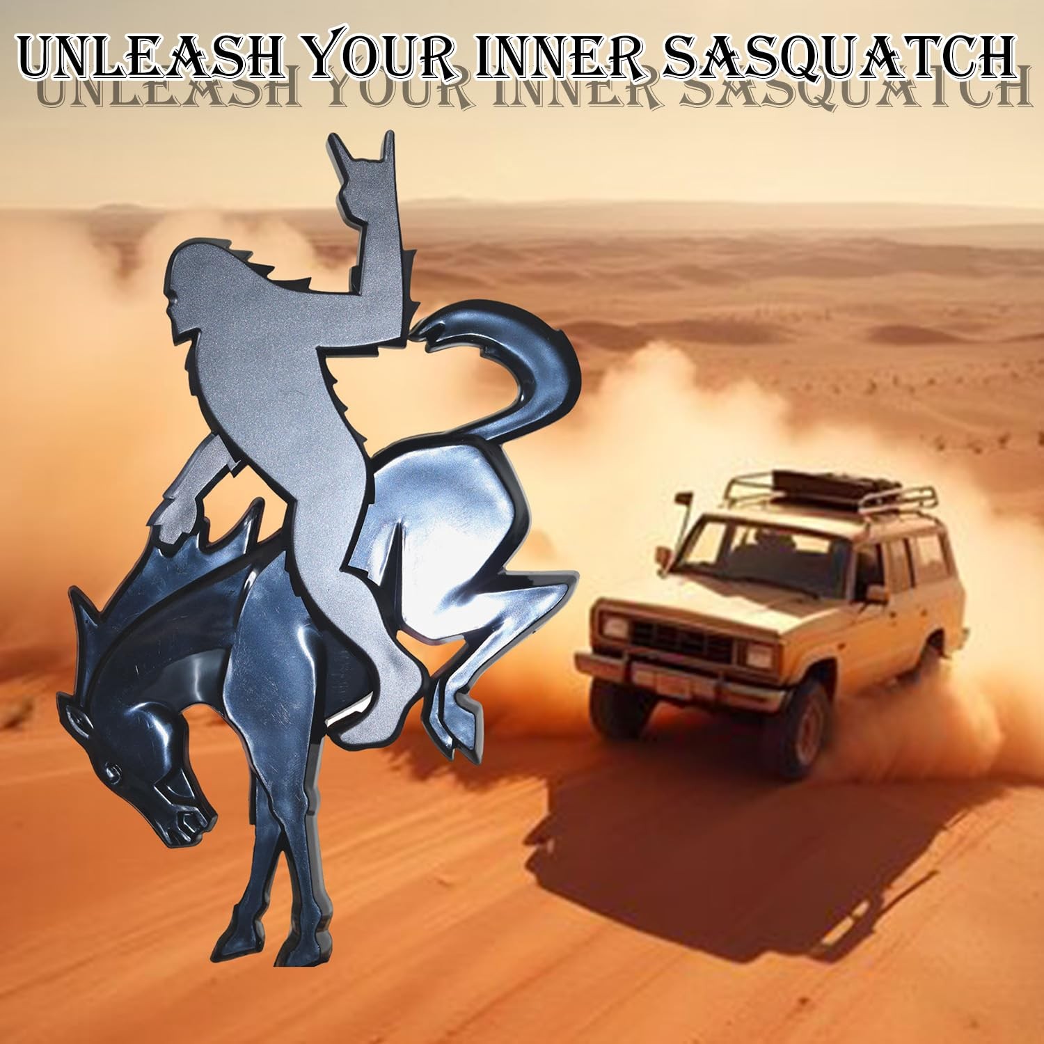 Add-A-Sasquatch Emblem for Bronco, 3×4 Inch, Off-Road Decal with 3M Adhesive,…