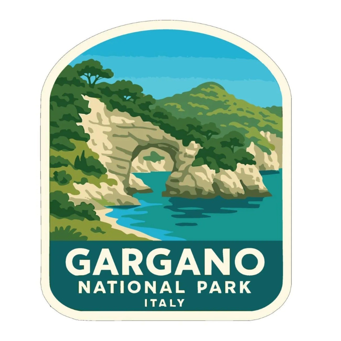 Gargano Italy Iron On Heat Transfer Vinyl HTV Die-Cut World National Parks