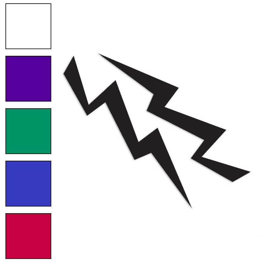Pair of Lightning Bolts, Vinyl Decal Sticker, Multiple Colors & Sizes #914
