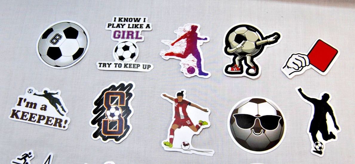 Soccer Stickers for Laptop, Water Bottles Plus for Kids to Adults 200Pcs T2695