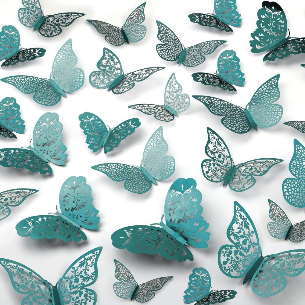 3D Butterfly Wall Decor 24/48pcs – DIY Removable Room, Party & Wedding