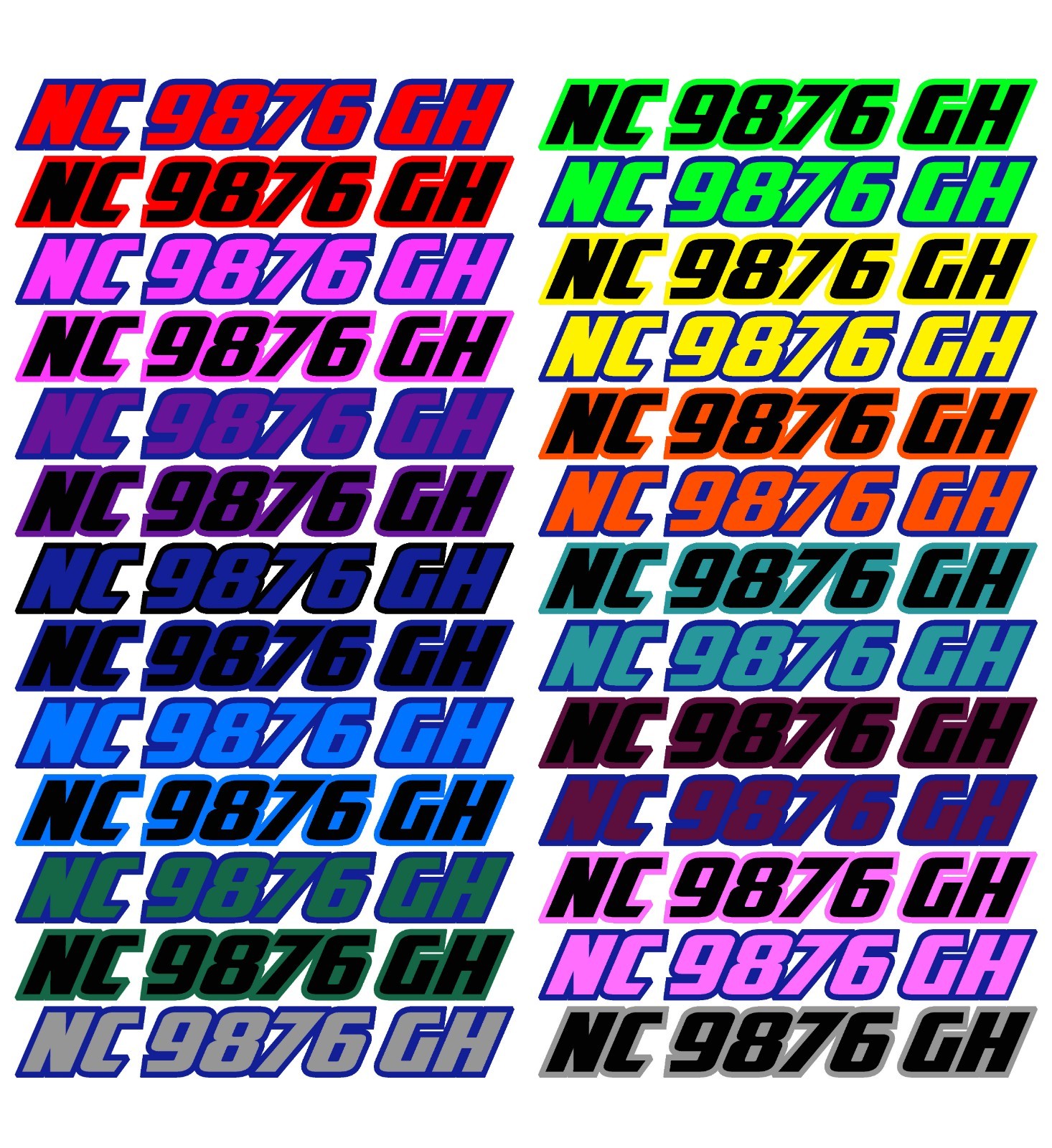 PWC WATER CRAFT BOAT HULL ID JET SKI SEA DOO CUSTOM REGISTRATION DECAL STICKER 8