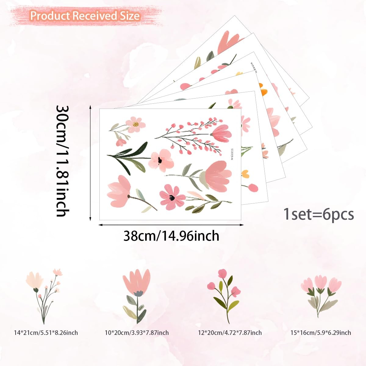 Flower Wall Decals，Boho Flower Wall Decals，Wildflower Sticker，Peel and Stick …