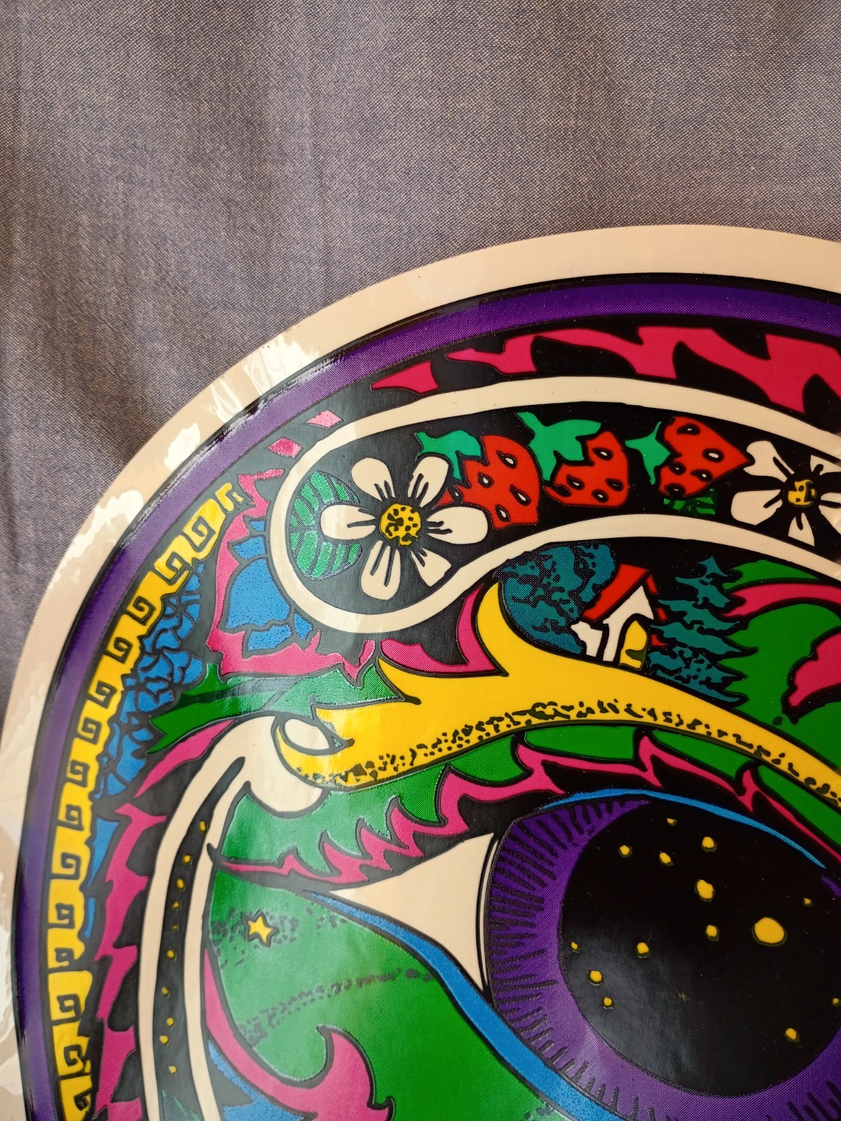Vintage 12in Lisa Rain Psychedelic Eye Decal by Yujean Stickems -NOS-