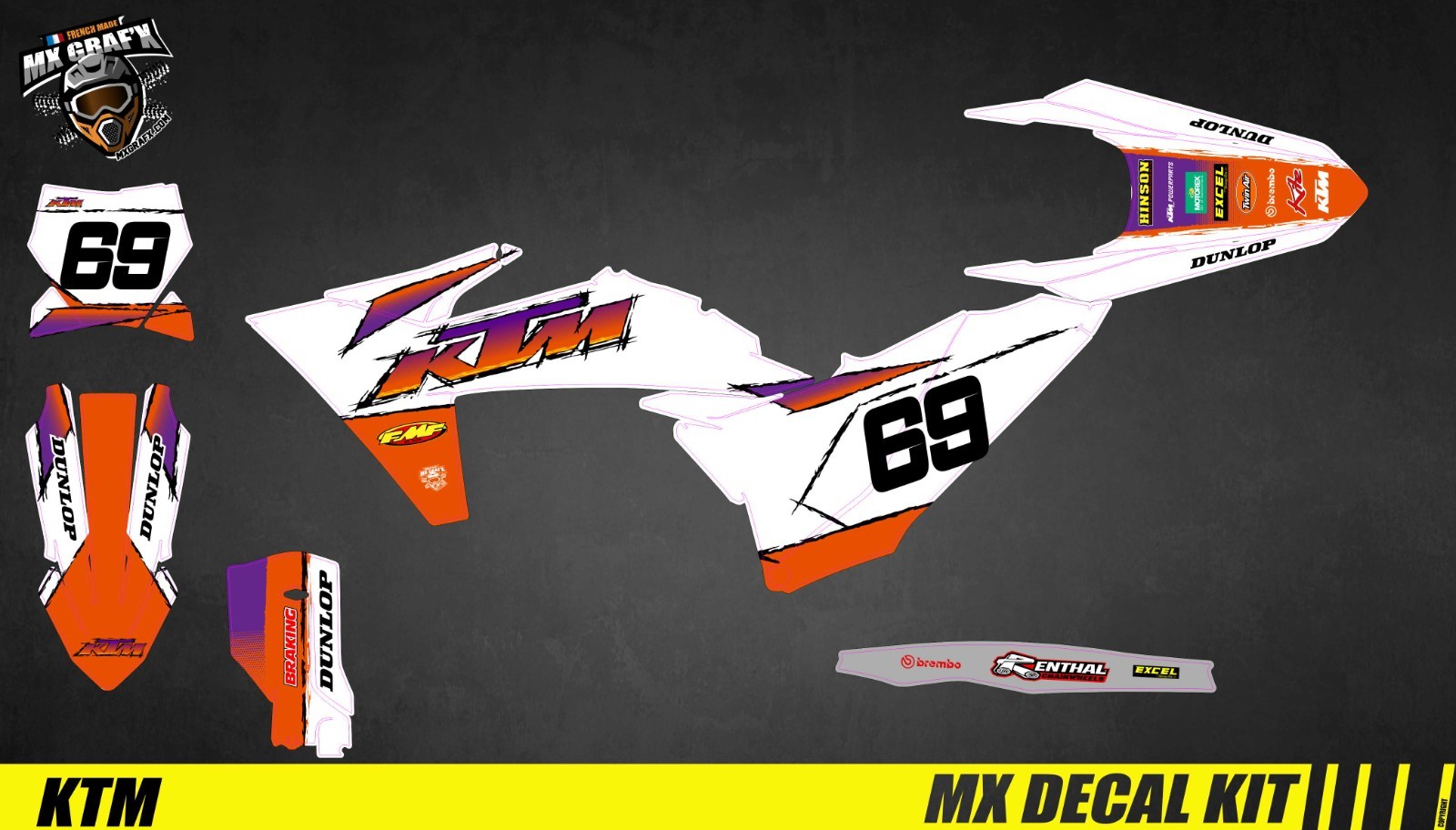 Moto Decal Kit For KTM SX / SX-F – Vintage Retro