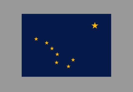 Alaska State Flag Die Cut Glossy Fridge Magnet