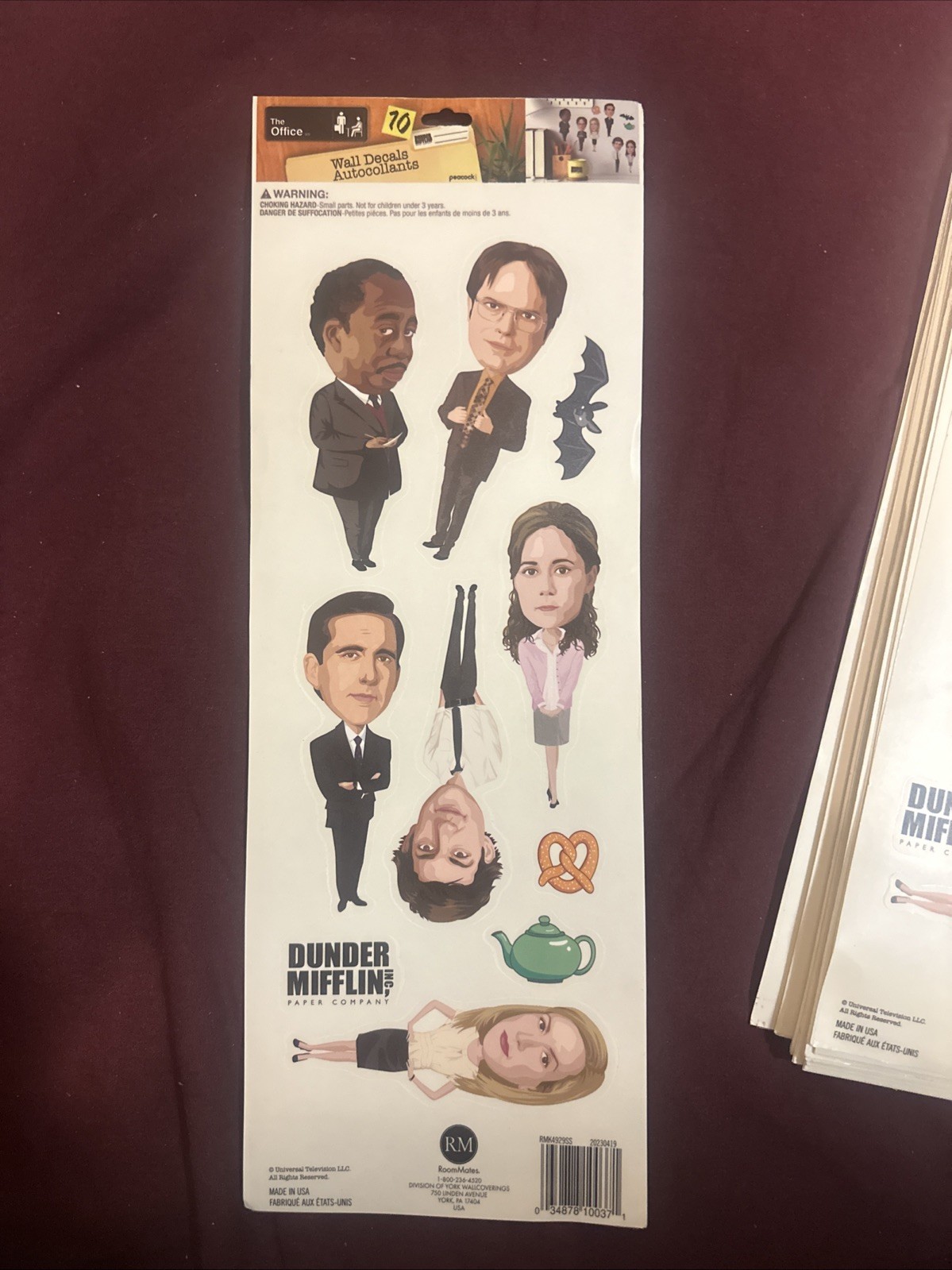 THE OFFICE 10 Wall Decals Removable & Repositional 5” Fat Head Stickers NEW