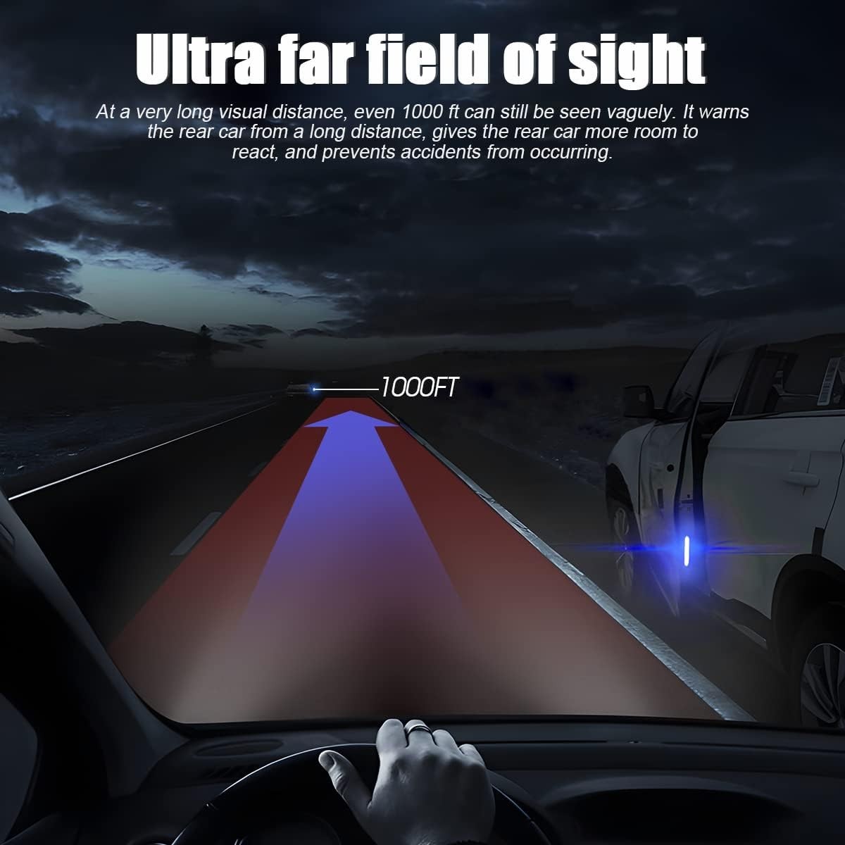 Reflective Car Door Warning Stickers 4 Pack Night Safety Anti Collision