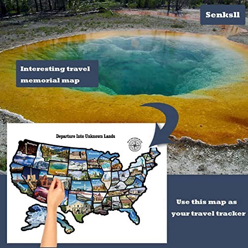 United States Map Decal Vinyl Sticker Set Waterproof 50 States Travel Tracker
