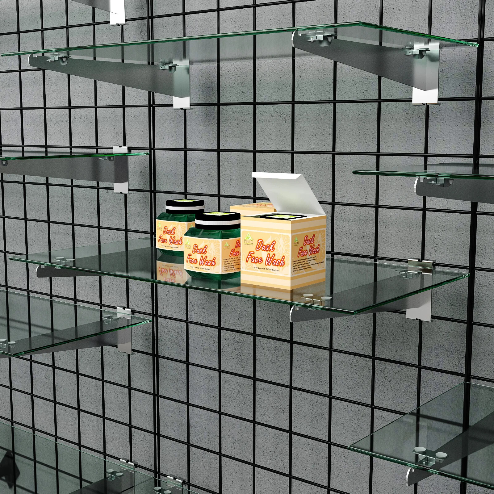 14"W X 24"L Tempered Glass Shelves Econoco SHGL1424 (Pack Of 5)