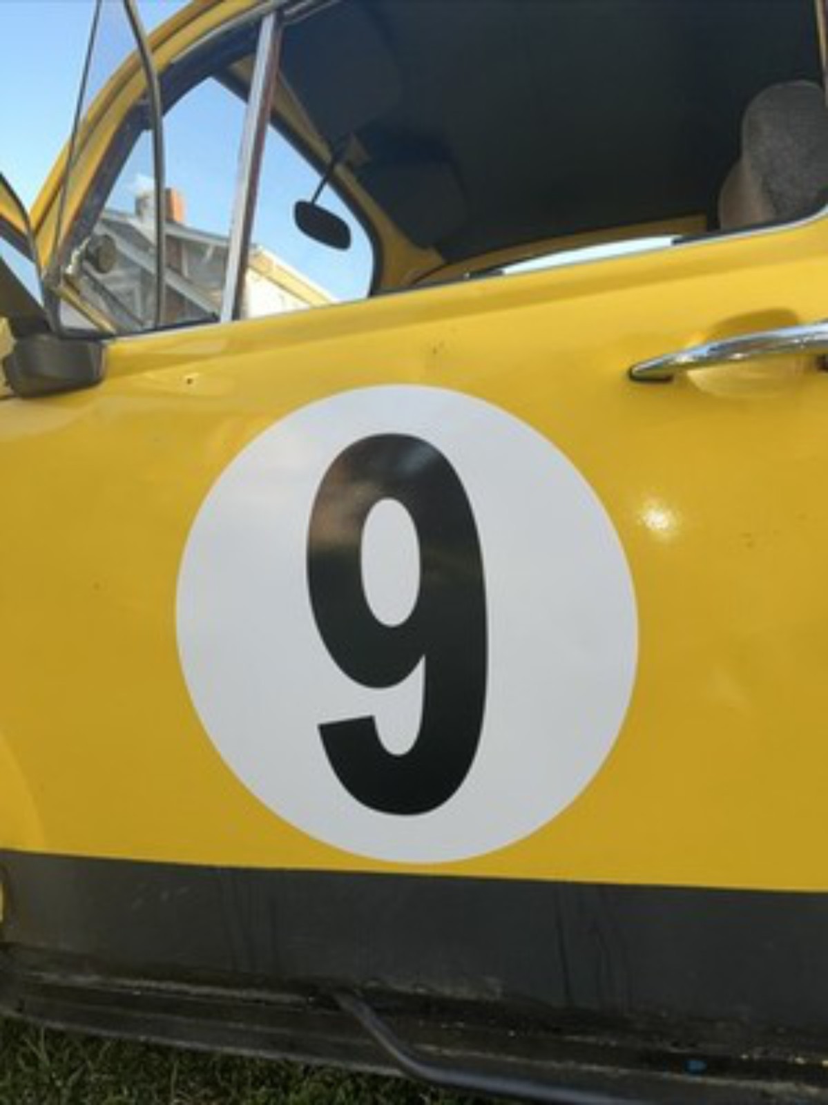 Meatball Race Car Numbers Vinyl Decals (2x) Vintage Look – Select Size & Color