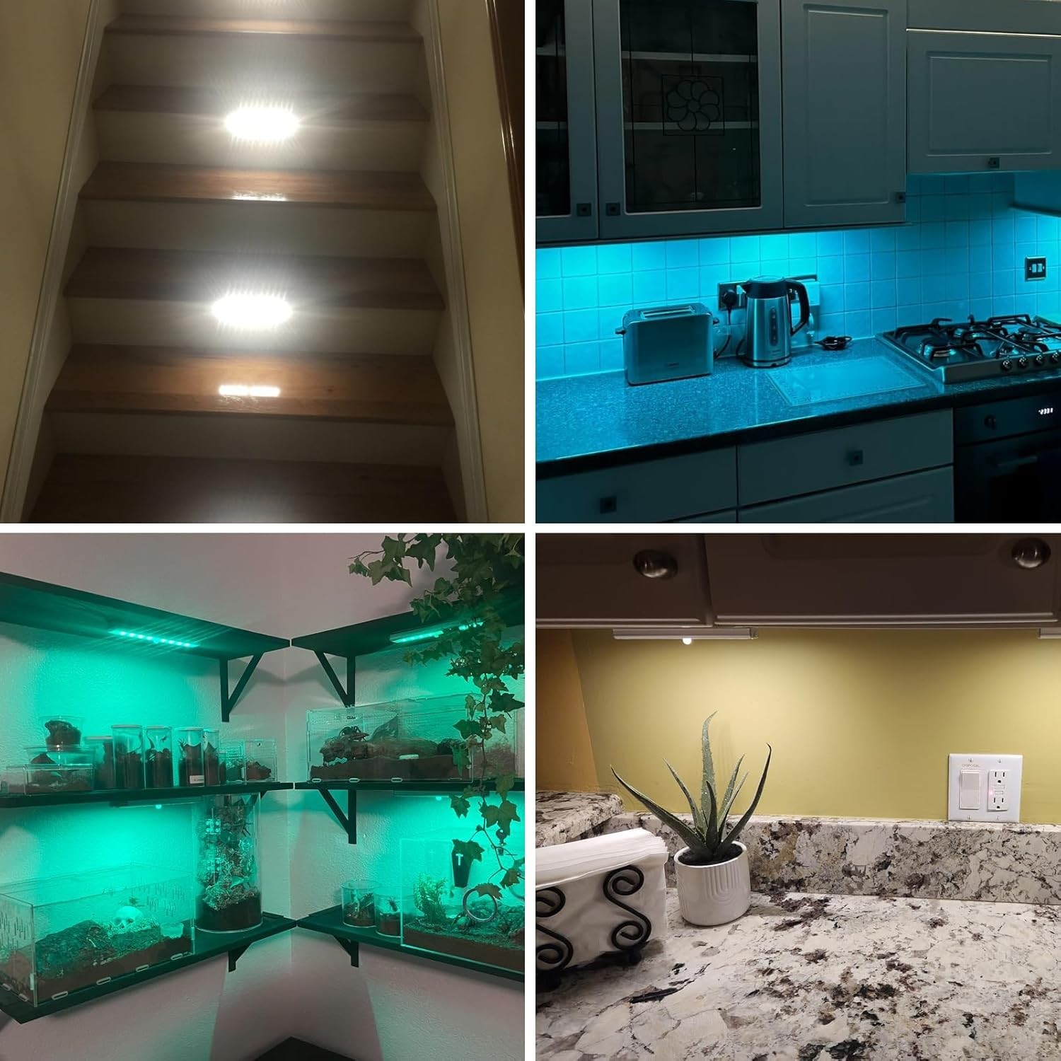 58-LED Motion Sensor Under Cabinet Lights Wireless, RGB Closet Light Night Li…