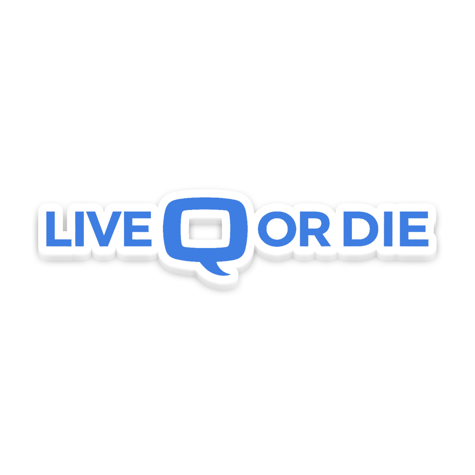 Q Live Q or Die Sticker 6 Inch Vinyl Waterproof Decal Gun Safe Shooting Sports