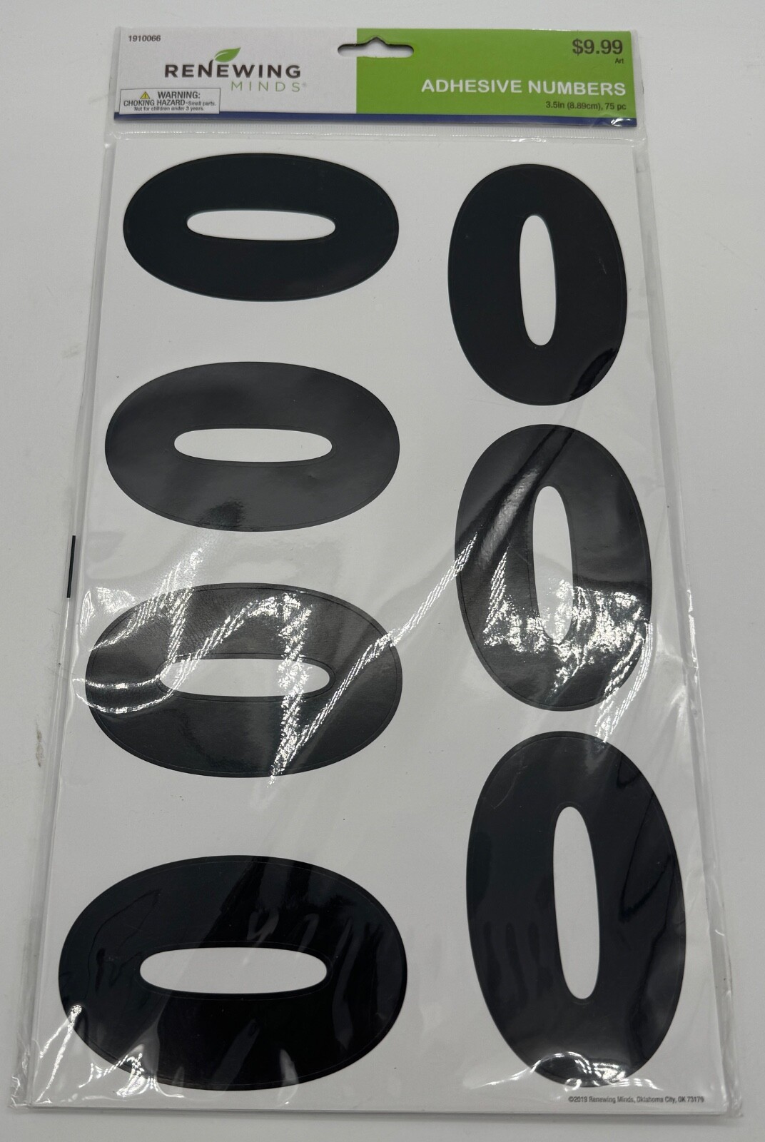Renewing Minds Adhesive Numbers 3.5 Inch Black Craft DIY Numbers