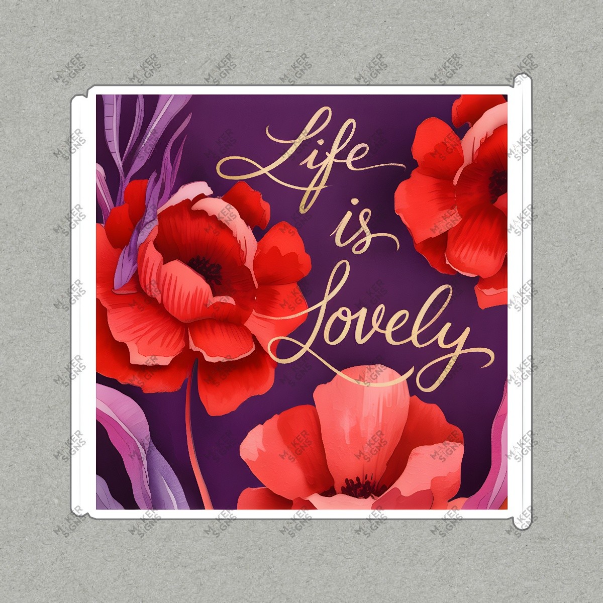 Vibrant Life is Lovely Floral Wall Art Uplifting Decor for Home & #8221