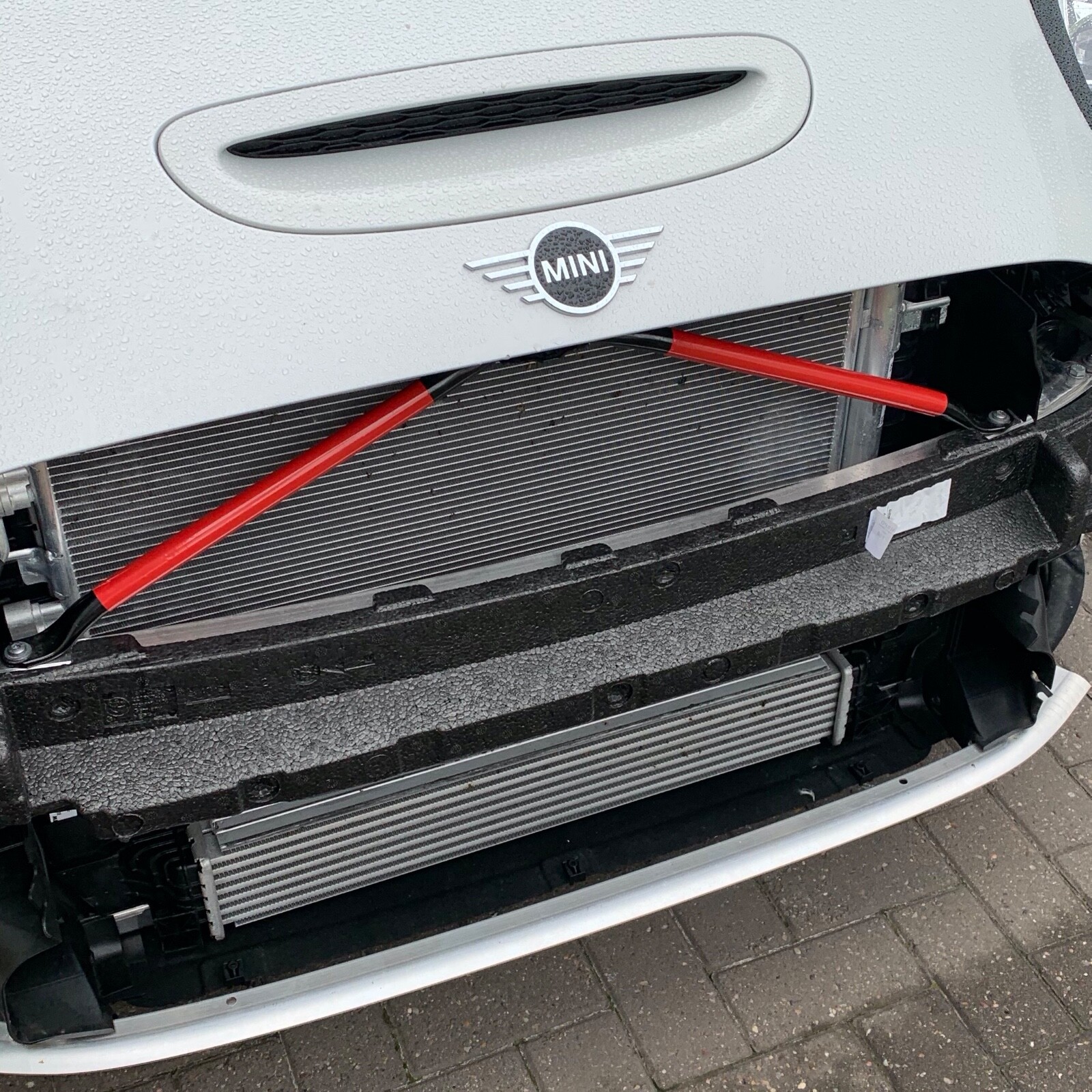 MINI F55 F56 F57 Strut Crash V Bar Wrap Kit Behind Grill Any Colour Cooper S JCW