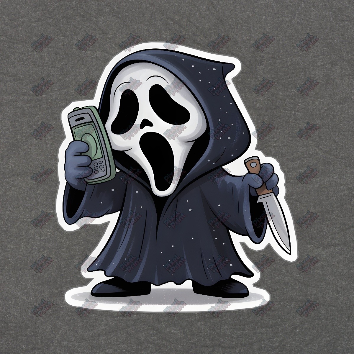 Cartoon Ghostface Sign Horror Movie Decor Fun Scream Inspired Art #8735