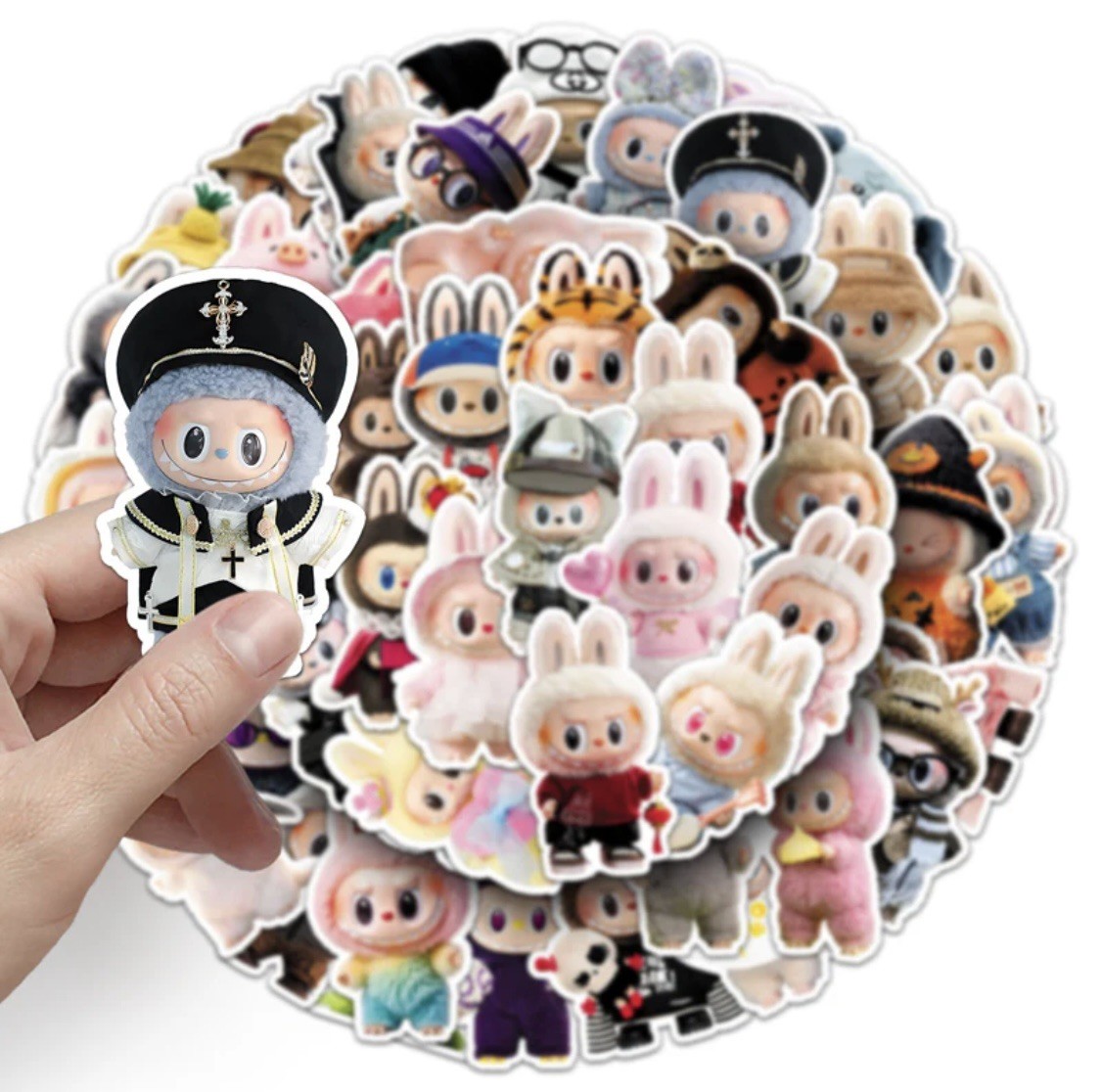 50pc LABUB Vinyl Stickers Cute Monsters Waterproof Vinyl Decals