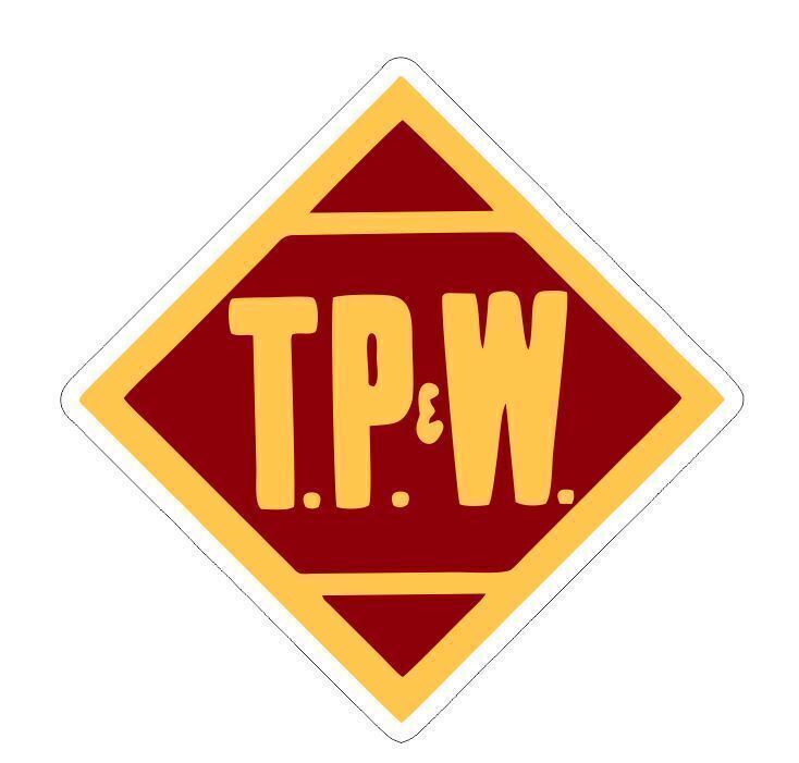 Toledo Peoria & Western Railway Railroad Train Sticker Decal R6980