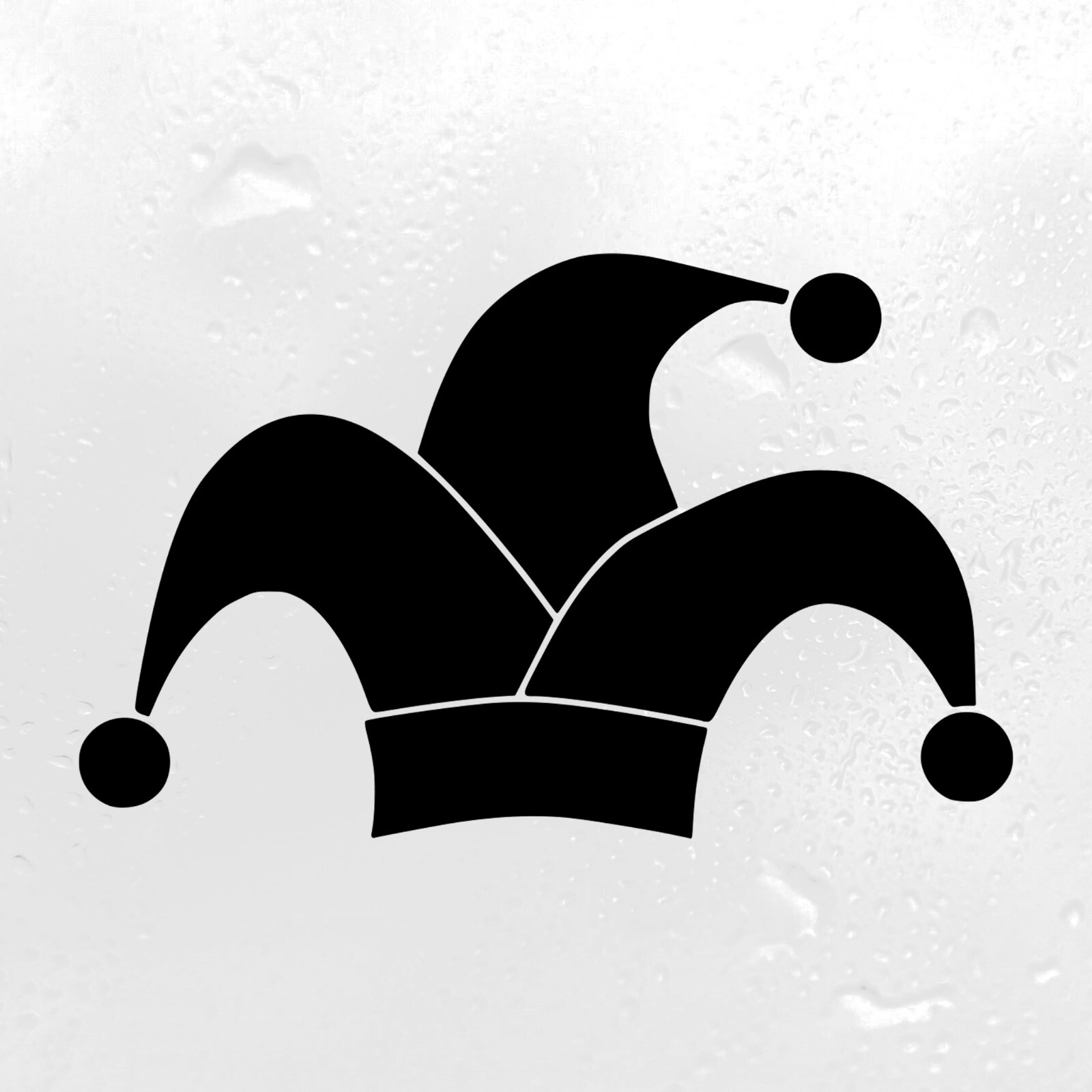 JESTER HAT Vinyl Sticker -V1- Jester's Cap Fool King's Court – Die Cut Decal