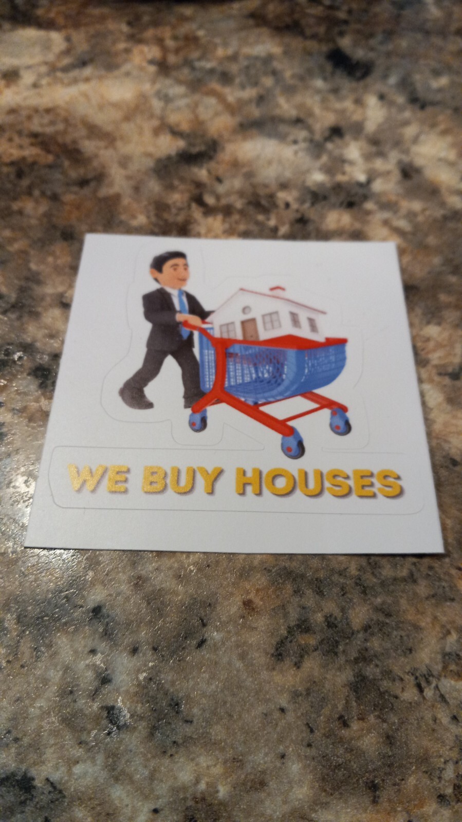 WE BUY HOUSES Cool Real Estate Investor Sticker! 3.0 x 3.0