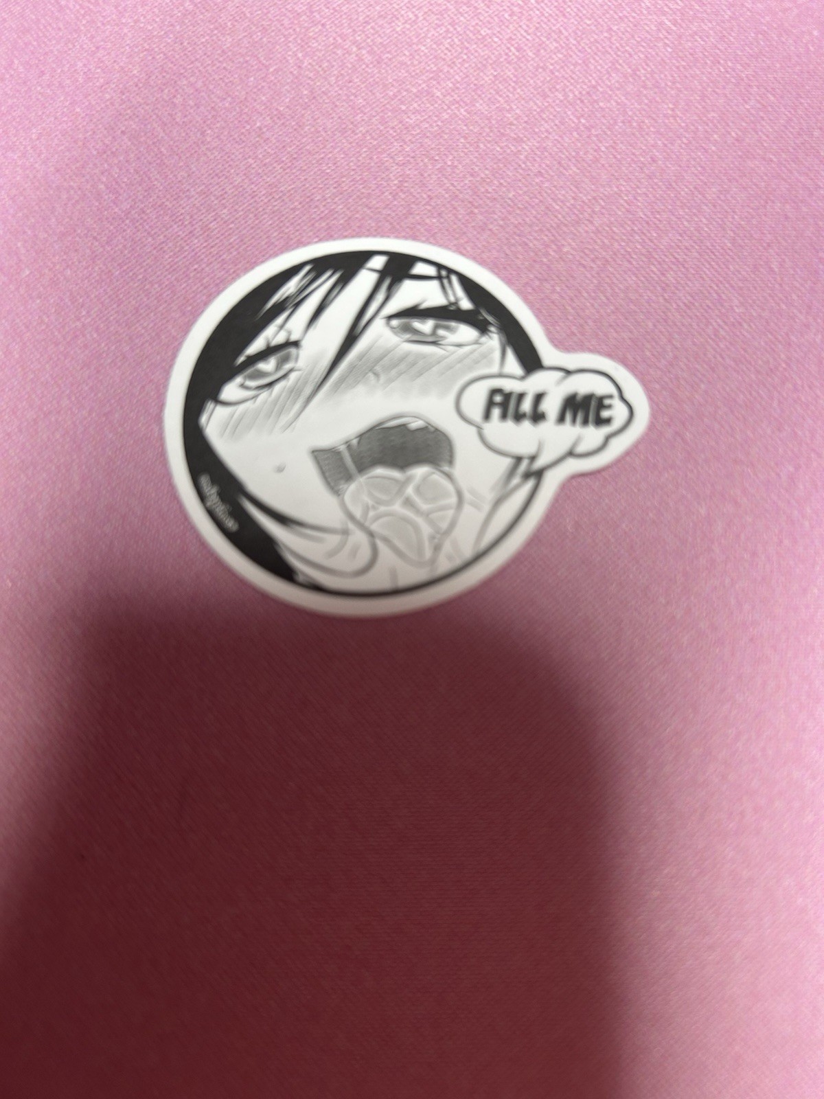 black and white waifu lewd fantasy girl sticker #16